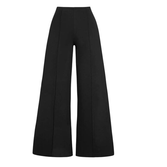 Ripley Rader Black Ponte Knit Wide Leg Pant: Cropped sz 2+ (16-18) - Picture 1 of 3